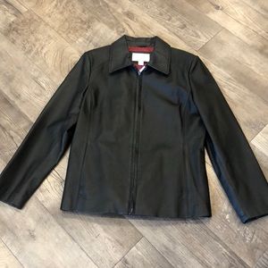 Black leather jacket! Petite Medium